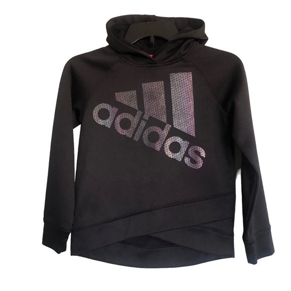 Adidas Hoodie Pullover Youth Size S 7/8 Warm Soft Beautiful Condition - Picture 5 of 6